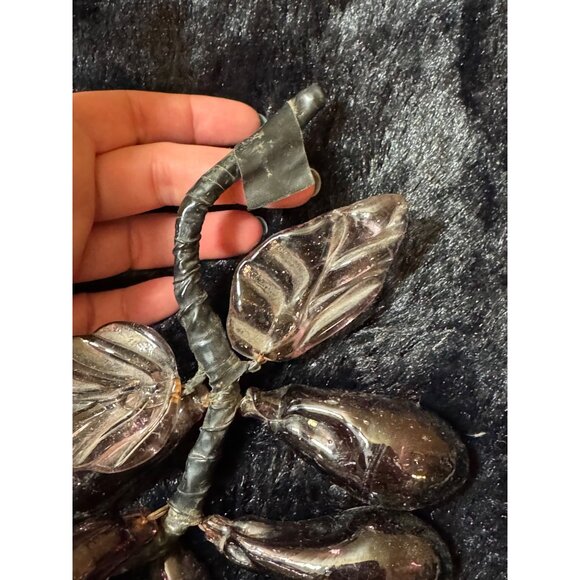 Vintage Murano Glass Grapes Cluster Table Decor Purple - Picture 4 of 7